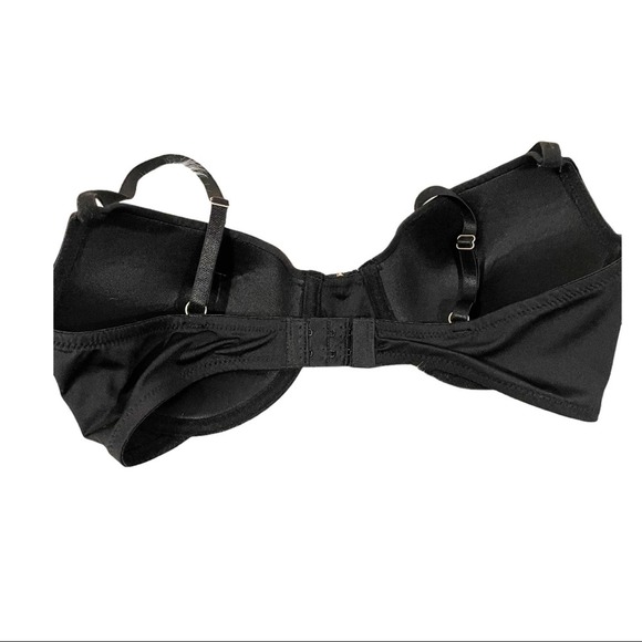 Rampage Black Bra With Gold Zipper Women's Size 36C - Picture 6 of 6